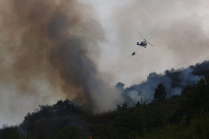 Incendio en Molinaseca (León)