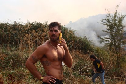 Incendio en Molinaseca (León)