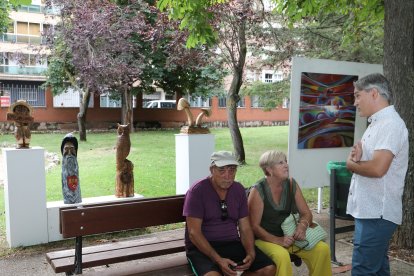 Arte al aire libre en la Huerta Guadián durante las fiestas de San Antolín de Palencia organizado por el grupo Muriel reune a 44 artistas de España y Francia