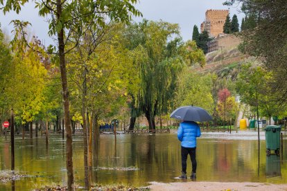 Crecida del río Águeda a su paso por Ciudad Rodrigo (Salamanca)