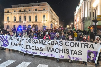 Un momento de las concentraciones en Castilla y León contra la violencia de género.