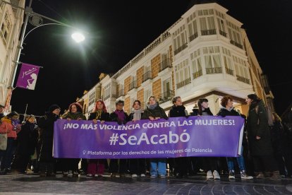 Un momento de las concentraciones en Castilla y León contra la violencia de género.