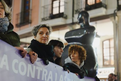 Un momento de las concentraciones en Castilla y León contra la violencia de género.