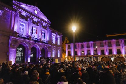 Un momento de las concentraciones en Castilla y León contra la violencia de género.
