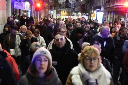 Un momento de las concentraciones en Castilla y León contra la violencia de género.