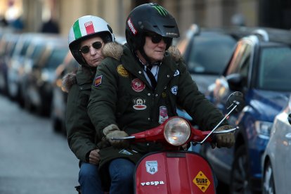 León acoge la habitual Scooter Run del festival Purple Weekeend