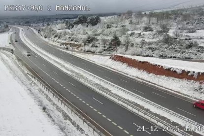 Carretera A-6, km 347, en León