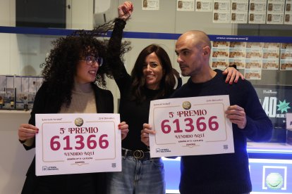 Administración en Zamora donde se ha vendido el tercer premio de la Lotería de Navidad