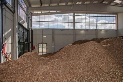 La central cuenta con un espacio de acopio de unos 1.000 m2, suficiente para almacenar entre 30 y 40 camiones de biomasa forestal de 20 toneladas cada uno.