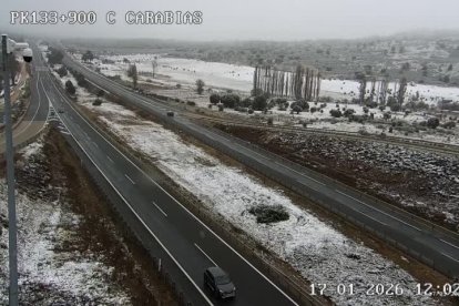Cámara de tráfico en la A-1 en Segovia