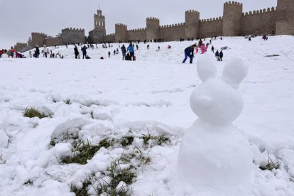 Nieve en Ávila.