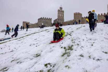 Nieve en Ávila.