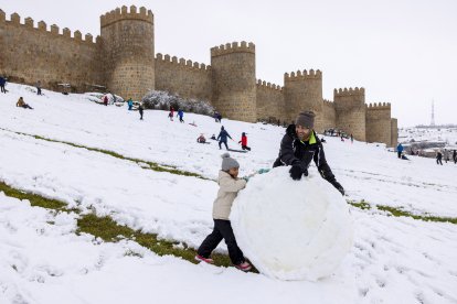 Nieve en Ávila.