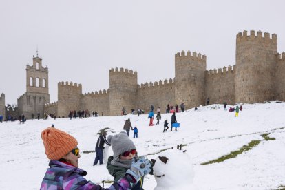 Nieve en Ávila.