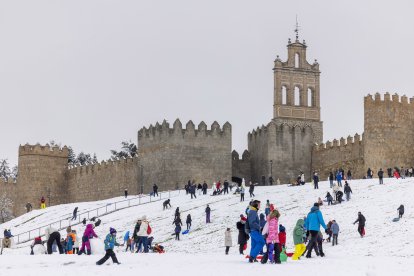 Nieve en Ávila.