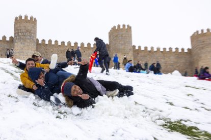 Nieve en Ávila.
