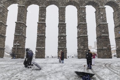 Nieve en Segovia.