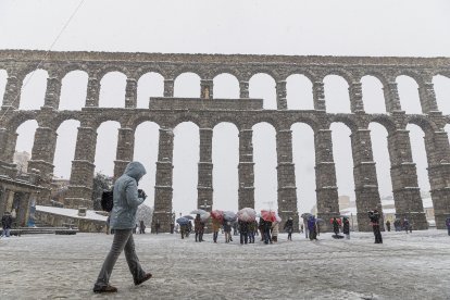 Nieve en Segovia.