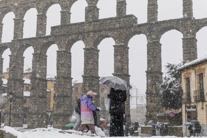 Nieve en Segovia.