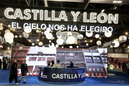 Stand de Castilla y León,en la feria internacional de turismo (Fitur).