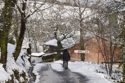 Temporal de nieve en el paraje natural de Las Médulas (León)