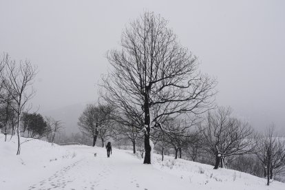 Temporal de nieve en el paraje natural de Las Médulas (León)