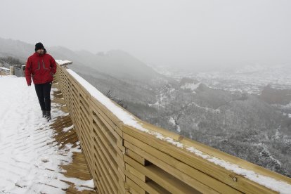 Temporal de nieve en el paraje natural de Las Médulas (León)