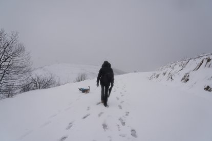 Temporal de nieve en el paraje natural de Las Médulas (León)