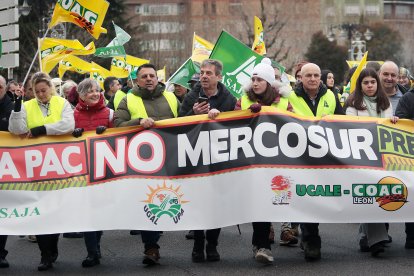 Tractorada en León en contra de Mercosur