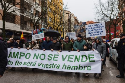 Tractorada en Soria  contra el acuerdo con Mercosur