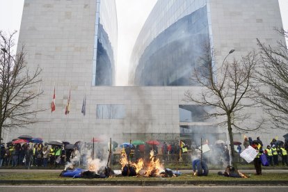 Tractorada en Valladolid en contra de Mercosur