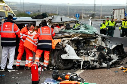 Accidente en la A-62, en Ciudad Rodrigo(Salamanca)