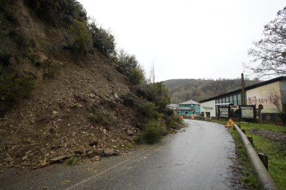 La localidad de Balboa (León), afectada por el temporal de lluvias