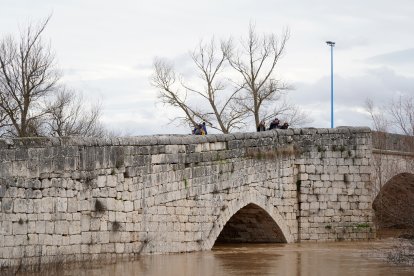 Crecida del río Duero a su paso por el barrio vallisoletano de Puente Duero