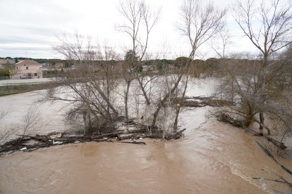Crecida del río Duero a su paso por el barrio vallisoletano de Puente Duero