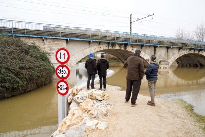 Crecida del río Cega, en Viana de Cega (Valladolid)