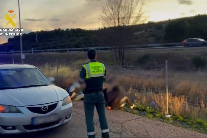 Encuentran siete kilos de hachís en un coche en la AP-1 en Burgos
