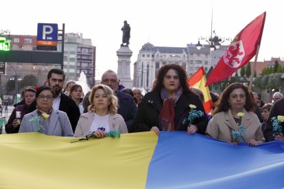 Manifestación con motivo del cuarto aniversario del inicio de la invasión de Rusia a Ucrania