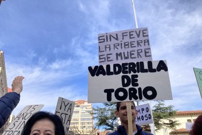 La Plataforma en Defensa del Ferrocarril de Vía Estrecha de León se manifiesta por el centro de la capital
