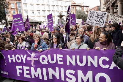 Manifestación por Día Internacional de la Mujer en Valladolid.