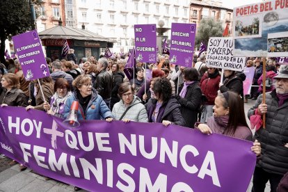 Manifestación por Día Internacional de la Mujer en Valladolid.