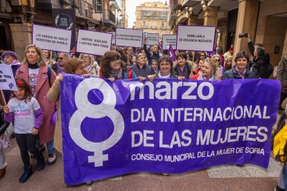 Manifestación por el Día Internacional de la Mujer en Soria.
