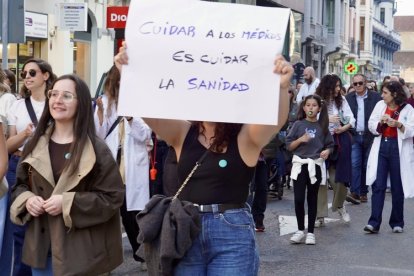 Manifestación de la Asociación Médicos Unidos por sus Derechos de León