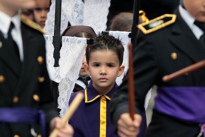 Primera procesión infantil de la Semana Santa de León organizada la Cofradía de la Agonía de Nuestro Señor