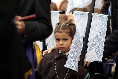 Primera procesión infantil de la Semana Santa de León organizada la Cofradía de la Agonía de Nuestro Señor