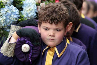 Primera procesión infantil de la Semana Santa de León organizada la Cofradía de la Agonía de Nuestro Señor