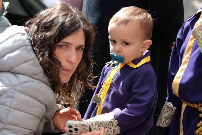 Primera procesión infantil de la Semana Santa de León organizada la Cofradía de la Agonía de Nuestro Señor
