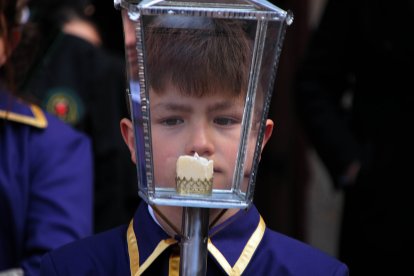 Primera procesión infantil de la Semana Santa de León organizada la Cofradía de la Agonía de Nuestro Señor