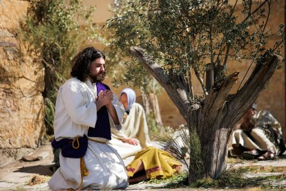 Representación de La Pasión Viviente en Serradilla del Arroyo, en Salamanca