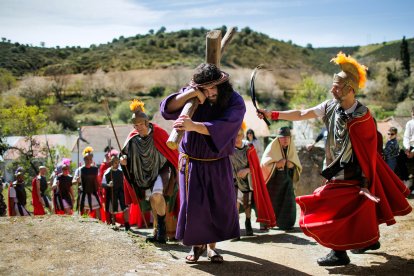 Representación de La Pasión Viviente en Serradilla del Arroyo, en Salamanca